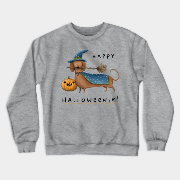 Happy Halloweenie! Crewneck Sweatshirt by Sophie Corrigan